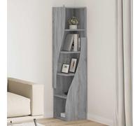 Corner Cabinet Grey Sonoma 32x32x140cm Engineered Wood 5-Shelf Corner TallUnits