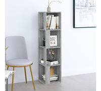 Corner Cabinet Grey Sonoma 33x33x132cm Engineered Wood Compact Storage - 3 Tier