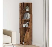 Corner Cabinet Old Wood 32x32x140cm Engineered Wood 5 Corner Shelves Matte Slim