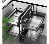 Corner Cabinet Pull-Out nizer Kitchen Corner Storage Unit 4-Basket Shelf Hidden Pull-Out nizer for Space-Saving Efficient Kitchen Storage Solution