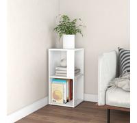 vidaXL Corner Cabinet White Engineered Wood Bedroom Book Cabinet Side Table