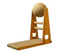 Corner Cat Scratching Post - Stylish Foldable Play Base, Decorative Pet Stand | Durable Scratch Pad Lounge, Detachable Toy Ball Set, Kitten Relax Bed, Apartment Feline Rest Structure
