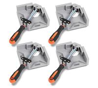 Corner Clamp 4pcs 90 Degree Right Angle Clamp with Adjustable Aluminum Alloy Swing Jaw, Single Handle Clamps for Woodworking, Photo Framing, Gifts for Men Dad