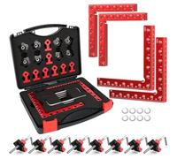 Corner Clamp for Woodworking, 90 Degree Corner Clamp, Aluminum Alloy 4 Pack 5.5"x 5.5" Positioning Squares Right Angle for Woodworking Tools, for Picture Frame, Box, Cabinets, Drawers