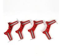 Corner Clamps 1pc/4pcs 90 Degree Right Corner Clamp Woodworking Picture Frame Glass Fixture Carpenter Hand Tool Degree(Red-4pc)