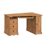 Corner Computer Desk Office Table Mexican Solid Wood Pine Wooden Mercers