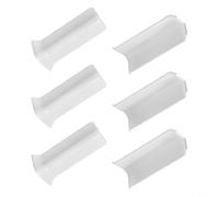 Corner Connector Blocks For 10Cm Wall Baseboards, Baseboard Trim With 3 Inside And 3 Outside Corners, Cohesive Wall Base Trim System, For Tile And Wall Furniture Edges Decoration(L White)