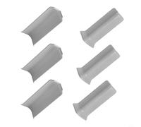 Corner Connector Blocks For 10Cm Wall Baseboards, Baseboard Trim With 3 Inside And 3 Outside Corners, Cohesive Wall Base Trim System, For Tile And Wall Furniture Edges Decoration(L Grey)