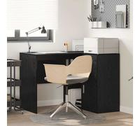 vidaXL Corner Desk with Drawer Black Oak 102 x 88 x 75 cm, Black