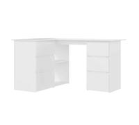 Vidaxl Corner Desk White 145X100X76 Cm Engineered Wood Corner Desks