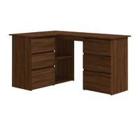(Brown oak) vidaXL Corner Desk Chipboard Home Office Computer Study Table Multi Colours