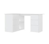Vidaxl Corner Desk White 145X100X76 Cm Engineered Wood Corner Desks