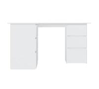 Corner Desk White 145x100x76 cm Chipboard
