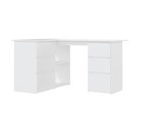 Corner Desk White 145x100x76 cm Chipboard