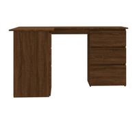(Brown oak) vidaXL Corner Desk Chipboard Home Office Computer Study Table Multi Colours