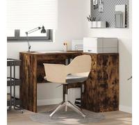 vidaXL Corner Desk with Drawer Smoked Oak 102 x 88 x 75 cm, Brown