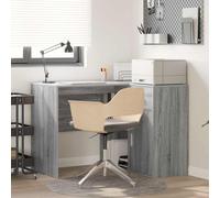 Corner Desk Grey Sonoma 102x88x75cm Engineered Wood 1 Drawer 1 Door Storage Unit