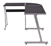 vidaXL Black L-Shaped Corner Desk | Home Workstation