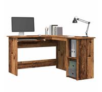 Corner Desk Old Wood 120x140x75 cm Engineered Wood Modern Compact Study DeskPro