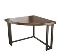 Corner Desk, Solid Wood Triangle Table, Compact Computer Writing Desk with Steel Frame for Home Office & Dorm Room (35.4" L x 35.4" W x 29.5" H)