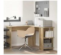 vidaXL Corner Desk Sonoma Oak 140 x 113.5 x 75 cm Engineered Wood