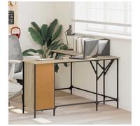 Corner Desk Sonoma Oak 141x141x75cm Engineered Wood Industrial Shelf Adjustable
