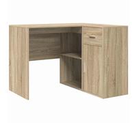 vidaXL Corner Desk with Drawers Sonoma Oak 102 x 88 x 75 cm, Modern L-shaped Desk, Robust Corner Workstation, Practical Office Table, Ergonomic for Writing