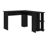 Corner Desk with Shelf with Storage Engineered Wood Home Office Modern vidaXL