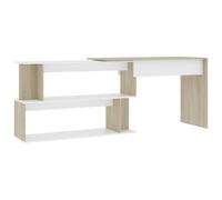 Corner Desk Writing Rotable Table Engineered Wood Desk Multi Colours vidaXL