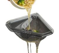 Corner Drain Strainer - Magnetic Suction Drain | No Drilling | Triangular Sink Corner Drain Shelf | Kitchen Aid Strainer Space Saving Corner Basket to Keep Clogging Due to Food Leftovers, Tea and