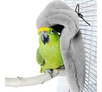 Corner Fleece Bird Blanket, Warm Parrot Cuddle Nest Hanging Toy Comfort Parrot Cage Snuggle Hut for Parakeet Cockatiel Pigeon Parrots Cockatiels