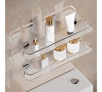 Corner Floating Shelf Without Drilling - Space-Saving Storage for Bathroom, Kitchen, Vanity