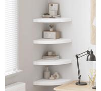 Vidaxl Floating Corner Shelves 4 Pcs White 35X35X3.8 Cm Mdf
