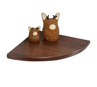 Corner Floating Shelves Corner Fan-shaped Solid Wood Floating Shelf, Wall-mounted/nail-free 90-degree Corner Storage Rack, Can Bear 35kg (Color : A2, Size : 35x35x1.7cm)