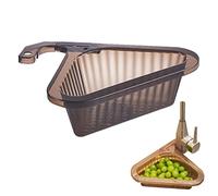 Corner Food Strainer,Swan Drain Basket for Kitchen Sink Triangular Corner Sink Strainers Filter,Multifunctional Hanging Filter Drain Rack,Kitchen Triangle Sink Strainer,Swan Drain Basket