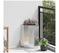 vidaXL Corner Planter Silver 30 x 30 x 50 cm Galvanised steel