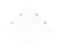 Corner Glass Shelf Clear 8mm Tempered Safety Glass Floating Wall Mount 45x45 cm
