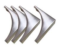 Corner Guards, Metal Corner Protectors for Furniture, Vintage Decorative Corner Guards for Box Table Doors Wood Furniture Edge Cover Safety Guard Pack of 4 Brushed Silver Finish Corner