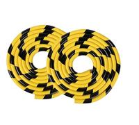 Corner Guards Wall Protectors Rubber Foam Corner Protector Sponge, 5 Meters Yellow/Black Self-Adhesive Wall Corner Guards for Parking Columns (L-Shaped(1 PC)+U-Shaped(1 PC))