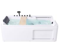 Corner Hot Tub CAMALU 1800 x 860 mm White