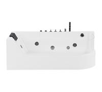 Corner Hot Tub with LED ACUARIO Right Hand 1700 x 800 mm White
