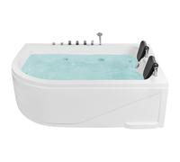 Corner Hot Tub with LED CALAMA Left Hand 1800 x 1200 mm White