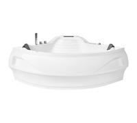 Corner Hot Tub with LED MONACO with Built-In Bluetooth Speaker 2100 x 1450 mm White
