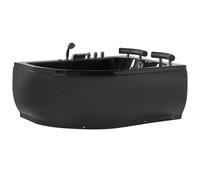 Corner Hot Tub with LED PARADISO Left Hand 1580 x 1130 mm Black