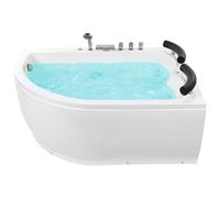 Corner Hot Tub with LED PARADISO Left Hand 1580 x 1130 mm White