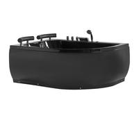 Corner Hot Tub with LED PARADISO Right Hand 1580 x 1130 mm Black