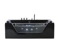 Corner Hot Tub with LED SAMANA 1530 x 710 mm Black