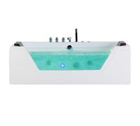 Corner Hot Tub with LED SAMANA 1740 x 790 mm White