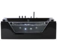 Corner Hot Tub with LED SAMANA Black