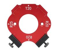 Corner Jig Template Aluminum Alloy R20 T20 R25 Router Table Corner Radius Jig for Woodworking Projects, Precision Round Corner Routing Template with Engraved Radius Markings, Rustp